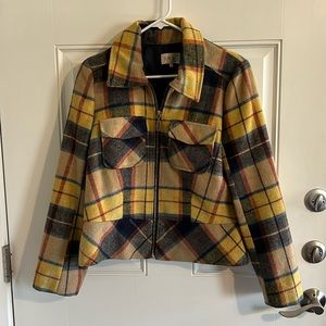 Short plaid coat